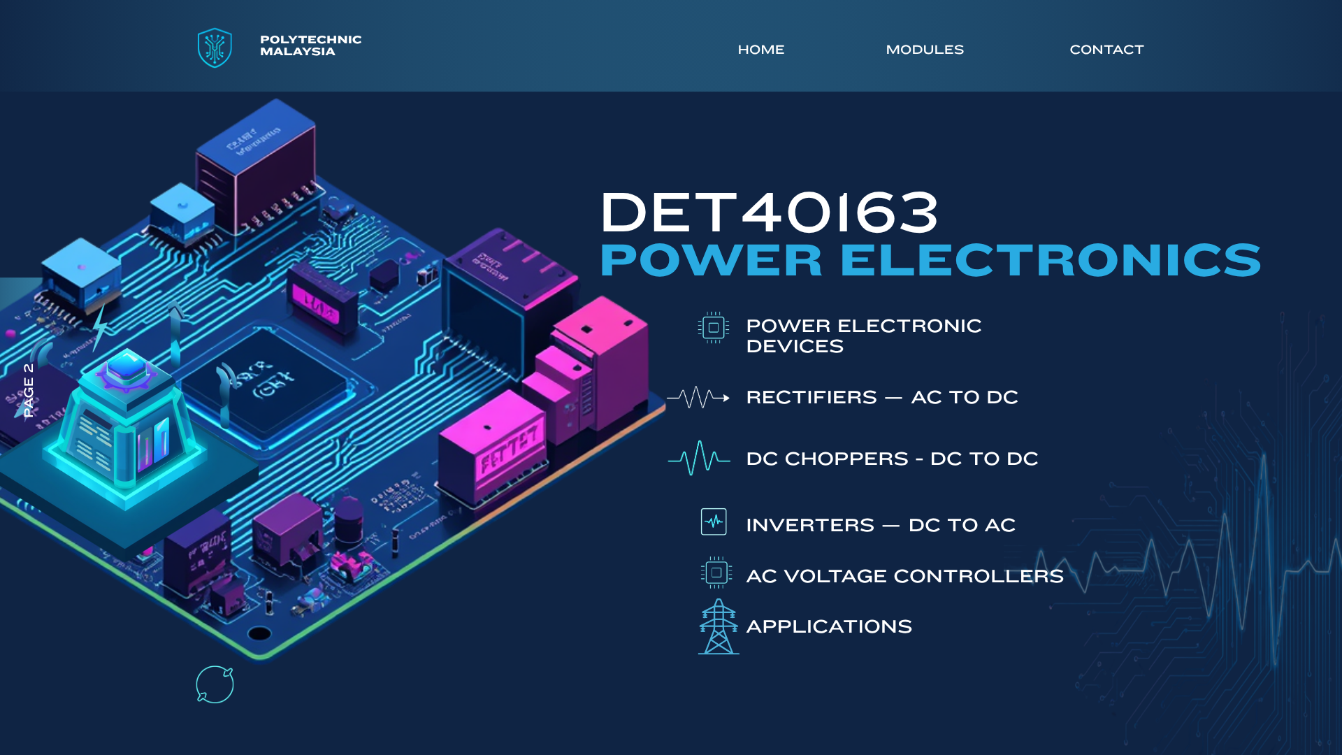 DET40163 POWER ELECTRONICS SESI I:2026/2027